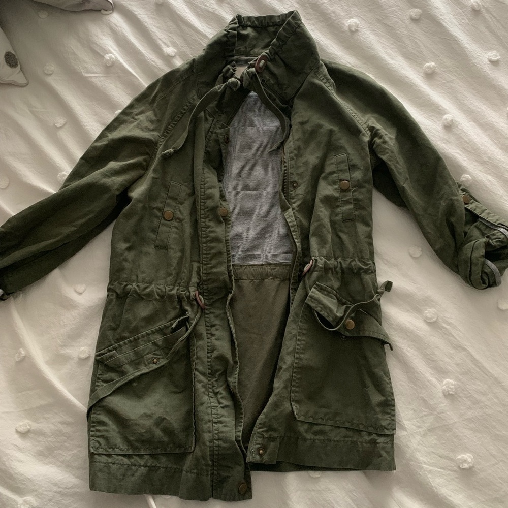 Ann Taylor Loft • womens green cargo jacket